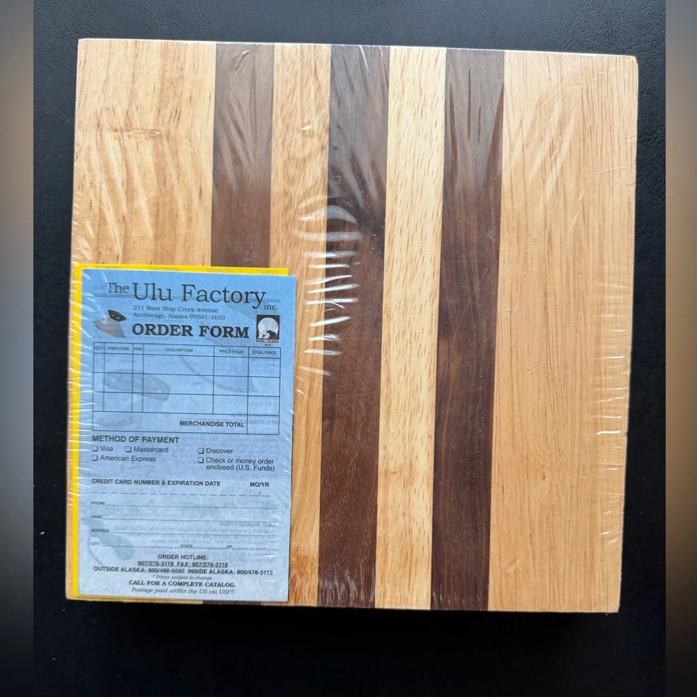 The Ulu Factory Alaska Handmade Wooden Chopping Bowl New in Wrap - Picture 4 of 6